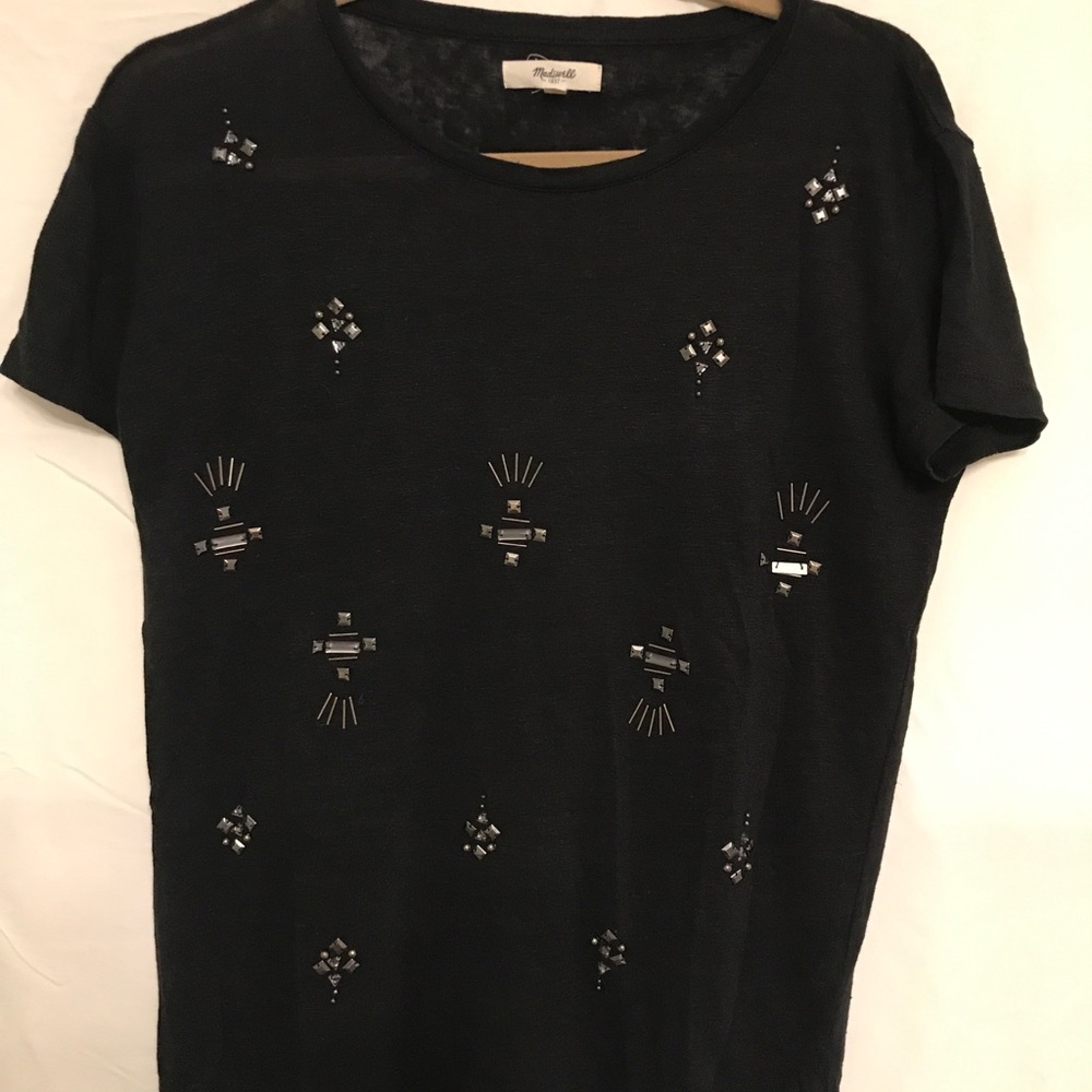 Black Madewell Tee with Embellishments